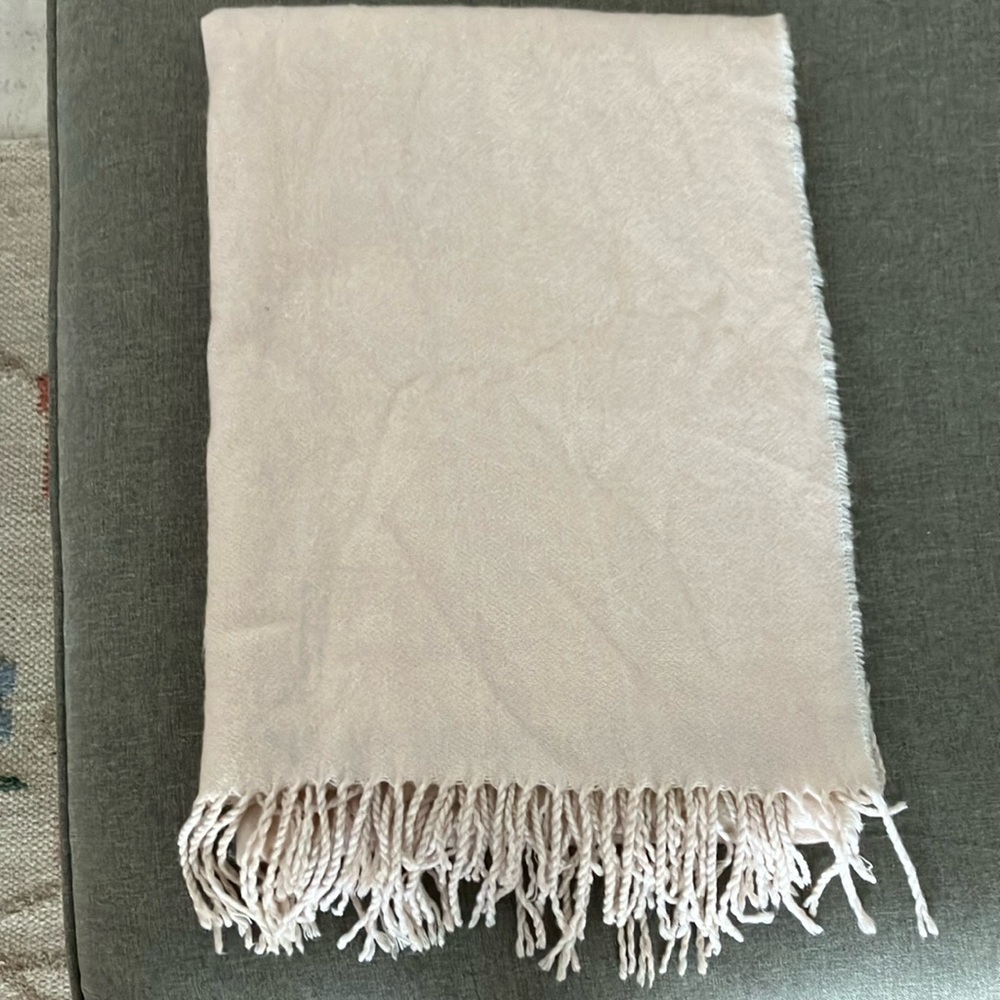 H&M Pink and Cream Blanket Scarf